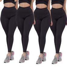 Kit 4 Suplex Women's Leggings - 黑與白 - 查看 1
