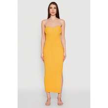 Side Slit Maxi Tube Dress - Multicolor - View 2