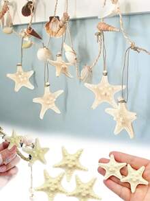 5 pièces/set Décoration en résine d'étoile de mer, artisanat multifonctionnel convenant pour les étagères, la maison, le salon, le bureau, le café, la table à manger, la décoration de l'entrée, parfait pour un thème de plage, une fête d'été, un anniversaire, une remise de diplômes, une décoration de mariage et des activités manuelles. Également idéal pour la décoration d'intérieur, les pendentifs de sac à dos, la décoration suspendue de voiture - Multicolore - Voir 1