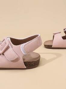 Summer Versatile Kids' PU Leather Back Strap Design Roman Sandals, Woven Soft Breathable Protective Sole Non-Slip Lightweight Sandals