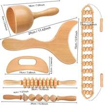 木制按摩工具，全身按摩器，手部按摩器，腿部按摩器，肩部按摩器，颈部按摩器，面部按摩器，背部按摩器，腰部按摩器，全身肌肉按摩器，多用途身体部位按摩器，身体放松工具，适合家庭使用