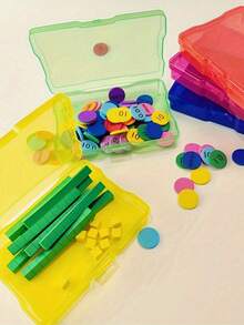 Colorful Multifunctional Storage Box, Drawer Storage Box, Photo Storage Box, Large 4 * 6 Inch Craft Supplies Storage Box, For Office And Daily Use, Organizer Of Office And School Craft Supplies For Women Storage Organizer Travel Essentials Back To School Dormitory Storage Fall Decor - Multicolor - View 8