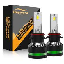 Heyword Heyword 2pcs New Upgraded LED 9005/HB3 9006/HB4 H1 H4 H7 H11 H13 9007 9004 9012 50000LM 180W High Low Beam Car Bulbs 6000K Cooling White Easy To Install 3570 CPS Chip 800% High Brightness