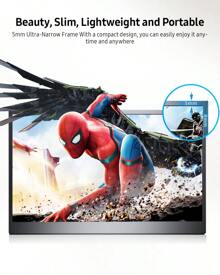 Uperfect Tragbarer Monitor Uperfect 156e07W 15,6 " 1080P FHD IPS Touchscreen TYPE-C USB C für PC Laptop Handy, VESA-kompatibel