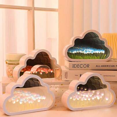 1 件 DIY 郁金香小夜灯，现代花卉设计，浪漫礼物，手工制作的人造花小夜灯配件材料包，情人节礼物，家居装饰，桌面装饰，生日礼物，办公室，床头柜，一份漂亮的手工礼物！