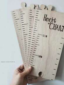 1 PIEZA Regla de altura de madera escandinava - Decoración de pared para medir el crecimiento - Decoración para la habitación del bebé y del dormitorio - Decoración del hogar - Decoración de la habitación/casa - Decoración de granja moderna para el jardín Herramienta de medición Pegatinas Pegatinas personalizadas
