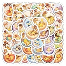 pokemon 54 Stücke neue Pokemon Treibflasche Aufkleber, dekorativ für Handy, Tasse, Schrank, Notizbuch, wasserfeste Aufkleber