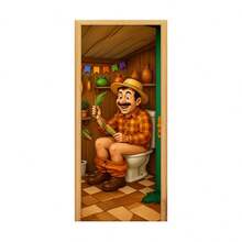 Felicita Decorative Door Cover 3D Sublimated Fabric Party 0.85x2.10 Junino - CP-393 - 查看 2