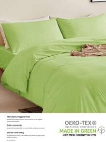 2/3 pièces Ensemble de housses de couette ultra douces et unies, literie avec sensation nuageuse légère, housse de couette*1 taie d'oreiller*1/2, vert pastel, s'adapte parfaitement aux lits de tailles simple, double, grand et queen