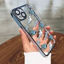 1 elegante funda para teléfono, no incluye cordón ni soporte, para 11, 12, 13, 14, 15, 16 Plus Pro Promax XS/X XSMAX, funda de silicona galvanizada, de alta gama y a la moda. - Azul - Ver 4