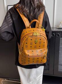 2025 New Bear Design Backpack, Fashion Versatile Commuter Bag, Large Capacity Bookbag For College Students