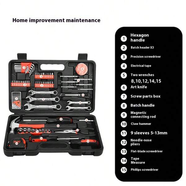 Toolbox Home Manual Toolbox Multi Functional Tool Set Home Emergency Repair Portable Car Tool Set