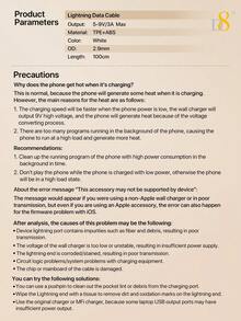 Cable cargador USB-C a Lightning, certificado MFi, cable cargador TPE (1M, 3.3FT) USB 2.0 Power Delivery Type C, compatible con carga rápida PD, compatible con iPhone 14 Pro/13 Mini/13/12/11 Pro MAX/XR/XS/8/7/Plus/6S/SE/iPad - Blanco - Ver 10