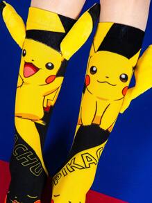 pokemon Cute Pikachu Knee-High Stockings, A Fashionable Children's High Stocking Party. School Is Back In Session. Fun And Fashionable Pikachu Little Fans, Children's Gifts