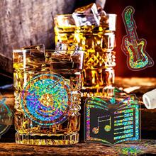 50/100pcs Music Holographic Stickers, Transparent Stickers, Suitable For Arts & Crafts, Music Note Laser Stickers, Can Be Used For DIY Scrapbooking, Diaries, Water Bottles, Laptops, Phone Cases, Back To School Essential - Multicolor - View 7