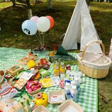 Große Stranddecke, Outdoor-Picknick-Matte, wasserdichte und sandabweisende tragbare Stranddmatte, schnell trocknend und faltbar, leicht für Frühling Sommer Camping für Outdoor-Indoor-Familie, Strand, Park, Rasenflächen, Wandern, Musikfestival, Picknickdecke