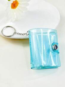 Bonuci 1pc/10 Piece Set 2-Inch Mini Photo Album Valentine's Day Photo Storage With Keychain Pocket Photo Album Keychain For Photo Valentine's Day Gifts, Weddings, Keychain Photo Albums, Bag Pendants, Can Store Headshots, ID Photos, Transparent Photo Album Storage Book, Photo Storage, Cute Gifts