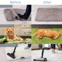 Clips para alfombras de fácil uso, pegatinas antideslizantes, almohadillas antideslizantes para alfombras aptas para pisos de madera, baldosas y mármol, clips para alfombras con cinta adhesiva de doble cara (para mantener las esquinas planas), cinta adhesiva para alfombras desmontable apta para alfombras de área