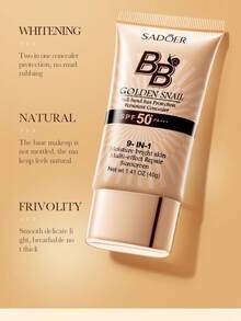 9-In-1 Gold Snail BB Cream, SPF 50+ Sunscreen, Moisturizing, Brightening & Repairing, Nourishes Facial Skin (2 Color Options) - Multicolor - View 9