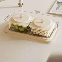 New Minimalist INS Style Luxury Imitation Wood Grain Dry Fruit Plate, Snack Nut Candy Storage Box, Home Living Room Tea Table Fruit Plate, Anniversary Supplies, Holiday Fruit Plate, Office Desk Fruit Plate