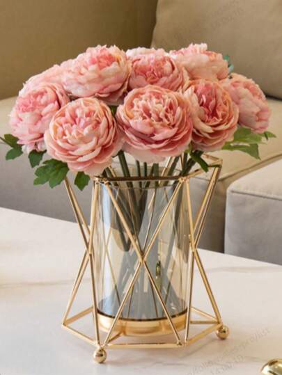 Luxurious Iron Flower Vase Ornament For Home Living Room Decoration, Romantic Candlelit Dinner Prop For Dining Room,Home Decor,Flower Vase,Centerpiece,Table Decor Gifts Birthday Graduation Glass Vase