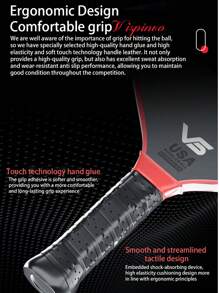 VISPINVO Pickleball Paddles, Toray T700 Carbon Fiber Pickleball Paddle With A 16mm Shark Power Polymer Core, The Pickleball Rackets Designed For Ultimate Spin & Consistency,With Pickleball Bag And Sweat-Absorbing Band