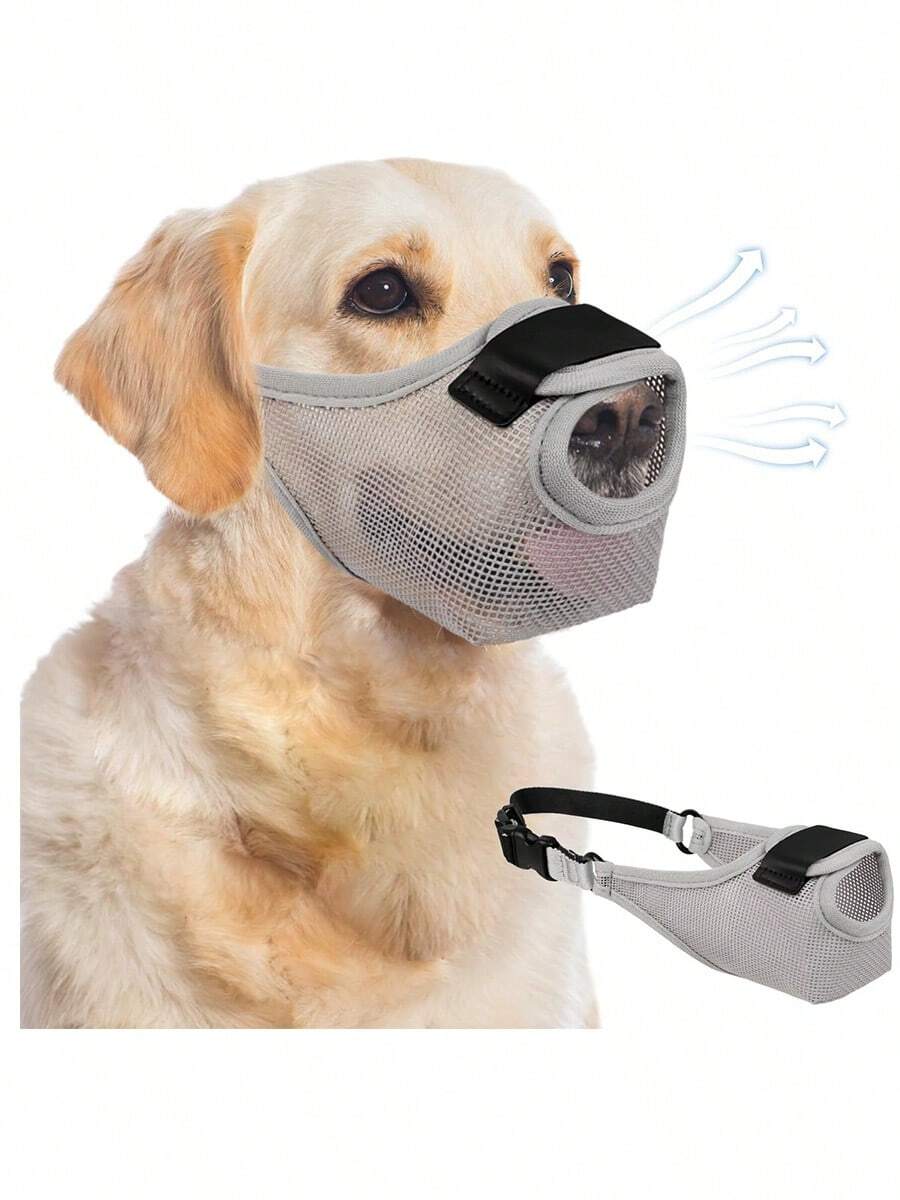 Nowy miękki, siatkowy kaganiec dla psa, oddychający, zapobiegający gryzieniu. Kaganiec z przednim otworem na nos, regulowany, na pysk psa, odpowiedni dla większości psów.