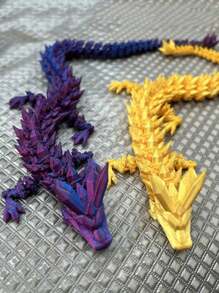Décoration de Noël, Jouet dragon multicolore articulé, corps entier, flexible, imprimé en 3D. Ornement de salon, cadeau de surprise décompression
