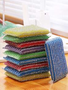 10 块洗碗海绵，家用厨房双面清洁海绵块，锅碗瓢盆清洁刷 - 混色隨機 - 查看 9