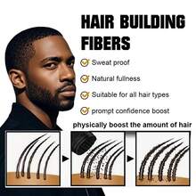 Adglamfu Hair Building Fibers - Natural, No-Mark Fiber For Fuller, 15g Spray-On Formula With Bottle, Perfect For Dates & Parties - 彩色 - 查看 5