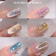 15ml Esmalte de Unha de Cristal de Olho de Gato Tipo Gel Bead de Vidro, Nova Luz Pequena Popular Quente, Cor de Outono e Inverno, Dedicado a Salões de Beleza
