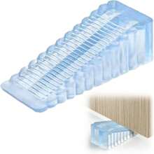 No Drill Door Stopper 1Pc Safety Door Stop Block Wedge Stop Door Stopper Home Office Reusable Door Rear Retainer Impact Stopper Rubber Stops No Drill(Transparent)