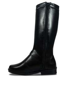 Pópidí Women's Long Shaft Riding Boot With Buckle 09.55J - 黑色 - 查看 6