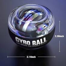 Wrist Trainer Ball Auto-Start Gyroscopic Forearm Exerciser Gyro Ball For Strengthen Arms, Fingers, Bones And Muscles - Black - View 5