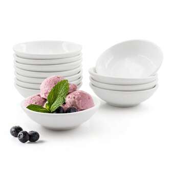 10pcs Ivory White Soy Sauce Dish Melamine Dipping Bowls Set, Mini Dip Bowl Set, Plastic Small Lightweight Plate, Unbreakable Dishes For Ketchup Sauce Plate, Soybean, BBQ, Party