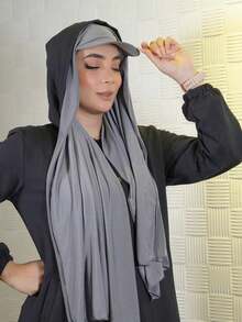 1 件装女士纯色棒球头巾帽，时尚休闲透气多功能运动帽，适合夏季和秋季，遮阳防紫外线