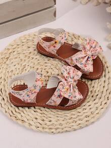 1 par de sandalias planas rosas con lazo de perla y strass, de moda y versátiles, indicadas para uso diario, baile, exterior en primavera y otoño, con decoración brillante y punta cerrada, adecuadas para tallas grandes - Rosa - Ver 8