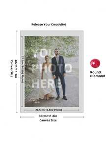 1pc Custom 5D DIY Diamond Art Painting Kit - Personalize With Your Photo, Round Or Square Acrylic Diamonds, Ideal For Home Decor & Unique Gifts, 11.81x15.7in, Diamond Art Kits - Multicolor - View 61