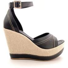 Women's High Heel Wedge Platform Sandal Various Colors Party - 黑色 - 查看 1