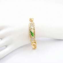 1pc Elegant And Casual Fashion Saint Jude Decorated Bracelet With Rhinestones Suitable For Women's Daily Wear