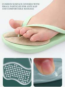 1 Paio di infradito unisex in silicone trasparente con suola interna con perline massaggianti antiscivolo, sandali/infradito con cuscinetto regolabile, ammortizzazione degli urti, ritagliabili
