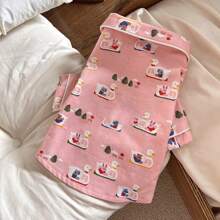 Lightweight Pet Clothes For Cats And Small Dogs, Swan Pajama Shirts, Extremely Adorable Dog Sleepwear For Indoor & Air-Conditioning, Spring/Summer