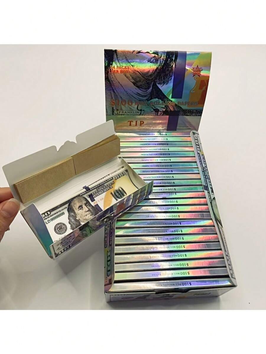 高品质粉色卷烟纸+滤嘴 - 慢燃，尺寸可调节，是送给吸烟者的完美礼物，适合家庭、餐厅、圣诞节、生日、单身派对、万圣节等各种派对场合，尺寸：4.33英寸 x 1.77英寸