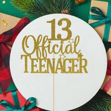 1 件闪光 13 官方青少年蛋糕装饰，官方 13 青少年生日蛋糕装饰 - 13 岁生日蛋糕装饰，13 岁生日快乐蛋糕装饰派对装饰派对用品