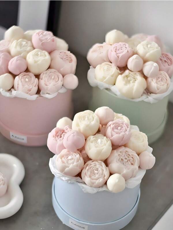 1 Stück Kerze aus natürlicher Pflanzenwachs mit Rosenduft (Schlafsaal Dekor Set), geeignet für Studenten/romantisches Zuhause, Einschulung Geschenk, Valentinstag, Muttertag (Vanille Rose Duft, handgefertigt geschnitzt, sicher langsam brennend, geeignet für Arbeitsplatz/Nachttisch Atmosphäre, Einschulung Zeremonie erste Wahl)