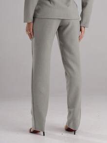 Sensory Fabric Pants With Button, Zipper And Pockets - Grey - View 4