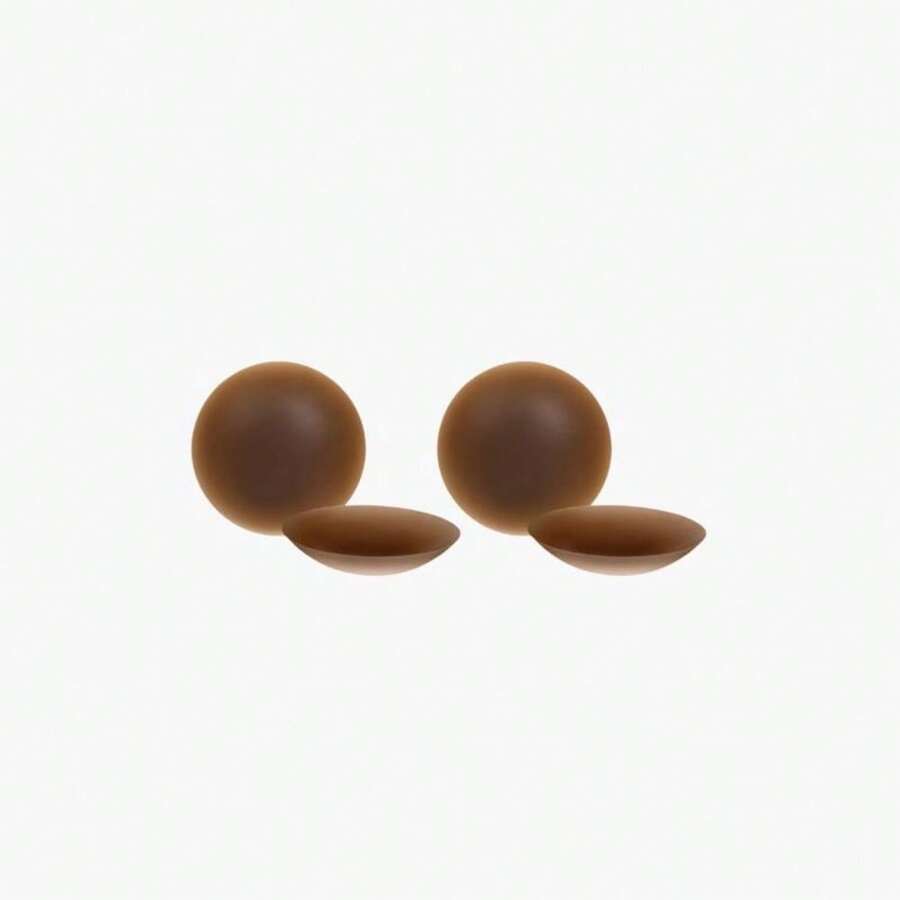 Just In CAKES Set - Circles X2 Bundle - The 1st Viral Non-Adhesive Nip Cover - Official CAKES Brand - (B-DD) 可可 + (B-DD) 可可 - 查看 1