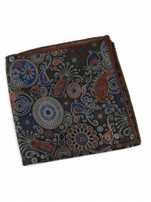 ZLQ&GOU 1pc Fashion Men's Handkerchief, Paisley Pattern Pocket Square, Contrast Color Woven Handkerchief Suitable For Wedding, Party, Formal Occasions, Gentlemen's Suit Decoration