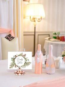 6pcs Elegant Crystal Diamond Business Card Holder - Transparent Acrylic, Perfect For Wedding And Bridal Shower Desk Decoration Desktop Stand, Multi Functional Photo Clip, Engagement, Wedding Gifts, Table Center Decoration, Home Decoration Pendant