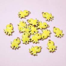 10 pièces de 12x9mm Breloques mignonnes en émail d'octopus en acier inoxydable. Accessoires pour créations de bijoux en acier inoxydable.